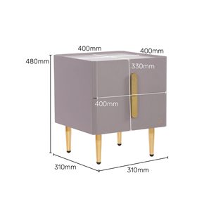 Mesa de Noche de Madera Sólida de Lujo con Acabado Natural para Dormitorio, Hotel y Espacios Interiores Premium - Product Image 3