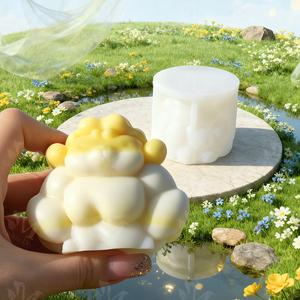 J10-527 अनुकूलित भेड़ सुगंधित मोमबत्ती सिलिकॉन मोल्ड फैलते पत्थर हस्तनिर्मित साबुन कला आभूषण स्मारिका मोल्ड मोमबत्ती - Product Image 6