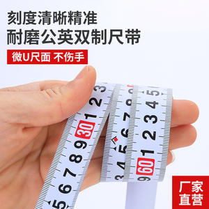 Cinta métrica de acero inoxidable de 10 m con retorno automático, botón de bloqueo, sistema métrico para construcción y carpintería con gancho de sujeción. - Product Image 4