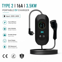 Chargeur de véhicule électrique portable GB/T 3,5 kW, stations de recharge pour voitures, chargeur de voiture 7 kW 230 V, station de recharge AC pour la maison