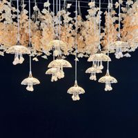 Décoration de mariage, lustre LED, guirlande lumineuse en acrylique en forme de méduse, 10 têtes, décoration de plafond pour fête, lumière d'ambiance