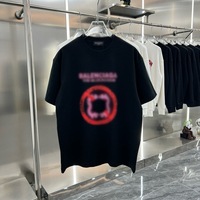Vêtements de marque de luxe en solde, t-shirt à manches courtes avec logo personnalisé, fabriqué en tissu tissé de luxe