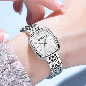 Curren 9093 Orologio da Polso Dorato Nuovo Modello per <span class=keywords><strong>Donna</strong></span> con Cinturino in Acciaio Inossidabile, Quadrante Quadrato, <span class=keywords><strong>Design</strong></span> Semplice, Impermeabile, Orologio Elegante - Product Image 2