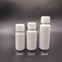 Flacon en plastique transparent ambré pour colle, vernis à ongles, retouche, avec bouchon à brosse, 5 ml, 10 ml, 15 ml, 20 ml, 25 ml, 30 ml, 50 ml