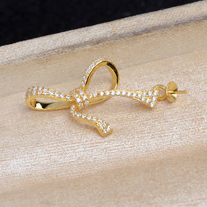 Colgante de Plata S925 con Lazo Flotante de 10-12 mm, Accesorio de Bricolaje, Producto Semiterminado Hueco para Joyería de Perlas JG5989 - Product Image 3