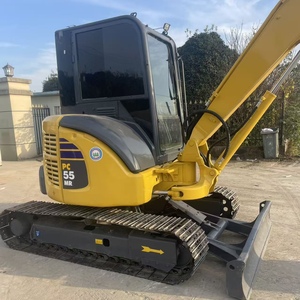 Mini-excavatrice hydraulique d'occasion Komatsu PC55MR 5,5 tonnes, moteur diesel Cummins, pompe hydraulique, type chenilles, travaux de terrassement et de creusement - Product Image 5