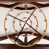 XZ rétro laiton massif cuivre Design classique LED tissu nuances Vintage cuir cuisine plafonnier suspension lustre