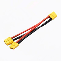 Câble de connexion de batterie de moteur JYD, longueur personnalisable, XT60 1 mâle vers 2 femelles, faisceau de câblage 14AWG, connecteur, terminal, fil de connexion