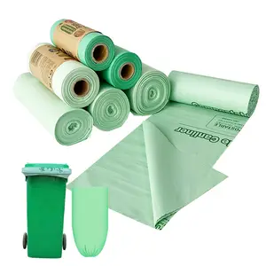 Actory-bolsas de basura biodegradables de plástico PE para construcción, 100% reciclables compostables