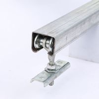 Rouleau de porte coulissante industrielle en acier galvanisé pour charges lourdes, chariot à 4 roues, poulie à vis réglable, quincaillerie pour porte de grange coulissante