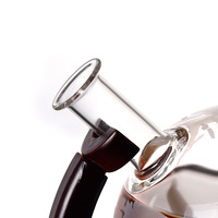 Carafe à vin et à bière haut de gamme en verre borosilicate transparent, grande capacité, motif carte du monde, artisanale et écologique
