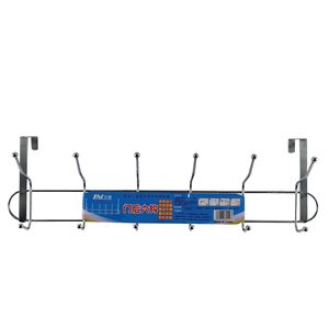 XQ-Hochbelastbarer 5,0mm Edelstahl-Kugel-Türhakenhalter mit 6 Haken, ohne Bohren, 15lb Tragkraft, Vintage Multifunktions-Organizer für Werkzeuge - Product Image 1