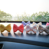 Diffuseur de parfum pour voiture en forme de nœud papillon en diamant, accessoires de voiture de luxe, décoration, désodorisant pour voitures