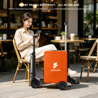 Valise trolley électrique intelligente télescopique à 3 roues, 20 pouces, 25 L, en matériau PC, avec poignée en métal, durable, pour une utilisation en extérieur, à l'aéroport ou à l'hôtel
