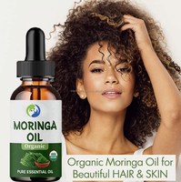 Gouttes d'extrait de plantes de feuilles de molène naturelle de marque privée Ausreson Supplément de feuilles Huile de Moringa pour la croissance des cheveux