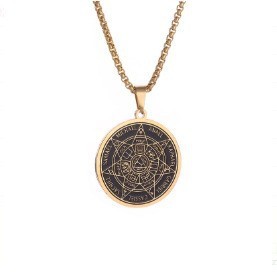 Punk étoile à sept branches Viking étanche, Anti couleur en acier inoxydable accessoires de mode pendentif collier hommes en gros - Product Image 6
