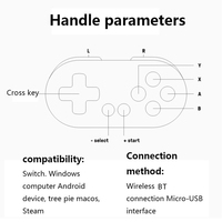 Control de Juego 8Bitdo de Nueva Generación para N Switch, Joypad Inalámbrico para Teléfono Android, Mini Control Multifunción para PC