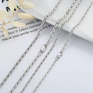 Wholesale Custom Fine Jewelry Necklaces Cross Chains 925 Sterling Silver Wire Cable Chain Necklace