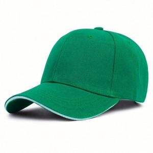 Casquettes de baseball personnalisées en gros avec broderie, couleur unie, visière sandwich, chapeaux sur mesure - Product Image 5