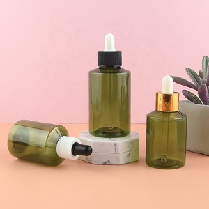 Wholesale Reusable High Quality Small 50ml 100ml Essential Oil Serum Perfume Plastic <strong>Dropper</strong> <strong>Bottle</strong> with Lids for Cosmetics - Product Image 2