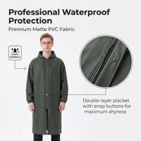 Imperméable long en PVC épais, durable et imperméable, pour motards, livreurs et travaux en extérieur