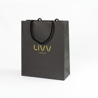 Hot Sale Premium Wholesale Eco-Friendly Recycled Materials Paperboard Bags Gold Foil Custom Logo Ribbon Handle for Wedding Favor
