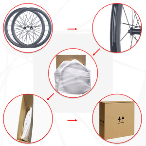 Vélo de route RUJIXU en fibre de carbone T800, hauteur de <span class=keywords><strong>jante</strong></span> 60 mm, frein à disque, 20H 700C, rayons de 3,7 mm, roue à cliquet 36T, pneu clincher/Tubeless - Product Image 3