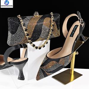 Chaussures à Talons Hauts Italiennes Assorties Tendances, <span class=keywords><strong>Escarpins</strong></span> Femme Nouveau Design, Prix de Gros, Ensemble de Chaussures et Sacs de <span class=keywords><strong>Luxe</strong></span> pour Femmes, Idéal pour Fêtes - Product Image 6