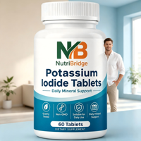 Comprimés d'iodure de potassium pour la protection de la thyroïde contre l'exposition aux radiations, marque privée OEM, vente en gros, usine chinoise