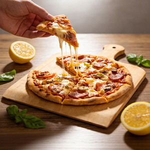 Pelle à <span class=keywords><strong>pizza</strong></span> en bambou avec poignée et bord effilé pour un glissement facile, accessoire pour four à <span class=keywords><strong>pierre</strong></span> à <span class=keywords><strong>pizza</strong></span>, outil de cuisine - Product Image 2