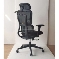 Chaise de bureau à dossier haut en tissu au design moderne, ergonomique, pour directeur, patron, chaises pivotantes populaires, chaises de bureau en maille pour la maison