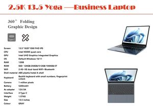 Nouveau Quad-Core Yoga <span class=keywords><strong>13</strong></span>.5 pouces 360 degrés rabattable écran tactile bureau d'affaires ordinateur portable Computadora - Product Image 3