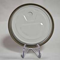 Norme personnalisée 202 #   Couvercles de boîtes de conserve EOE à ouverture facile en émail blanc chromé TFS de 52,3 mm avec languette argentée pour pâte de tomate