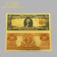 Nouveaux billets de banque américains de 36 types en or 24 carats plaqué or avec un thème patriotique et une forme rectangulaire pour collection