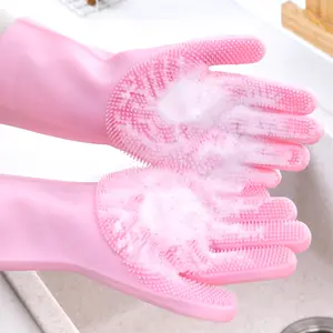 Silicone Scrubber Gloves Silicone Gloves For Dish Washing Magic Silicone Dishwashing Glove