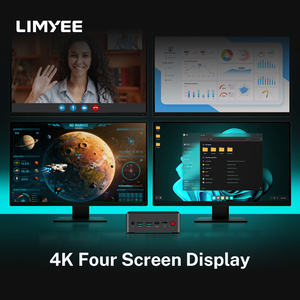 LIMYEE 2026 Intel I5 12450H HDMI Type-C Compact Mini <strong>PC</strong> Win10/Linux 2LAN 2*DDR4 <strong>64G</strong> <strong>RAM</strong> HDMI Four Display 12 Gen Mini Computer - Product Image 6