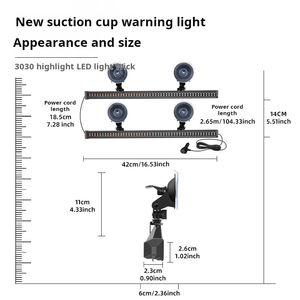 Yosovlamp Golf Versa Feux <span class=keywords><strong>de</strong></span> <span class=keywords><strong>toit</strong></span> modifiés pour pare-brise avant/arrière <span class=keywords><strong>de</strong></span> voiture, <span class=keywords><strong>barre</strong></span> longue 1-2, 192 LED, feux d'avertissement, IP67, 18W - Product Image 3