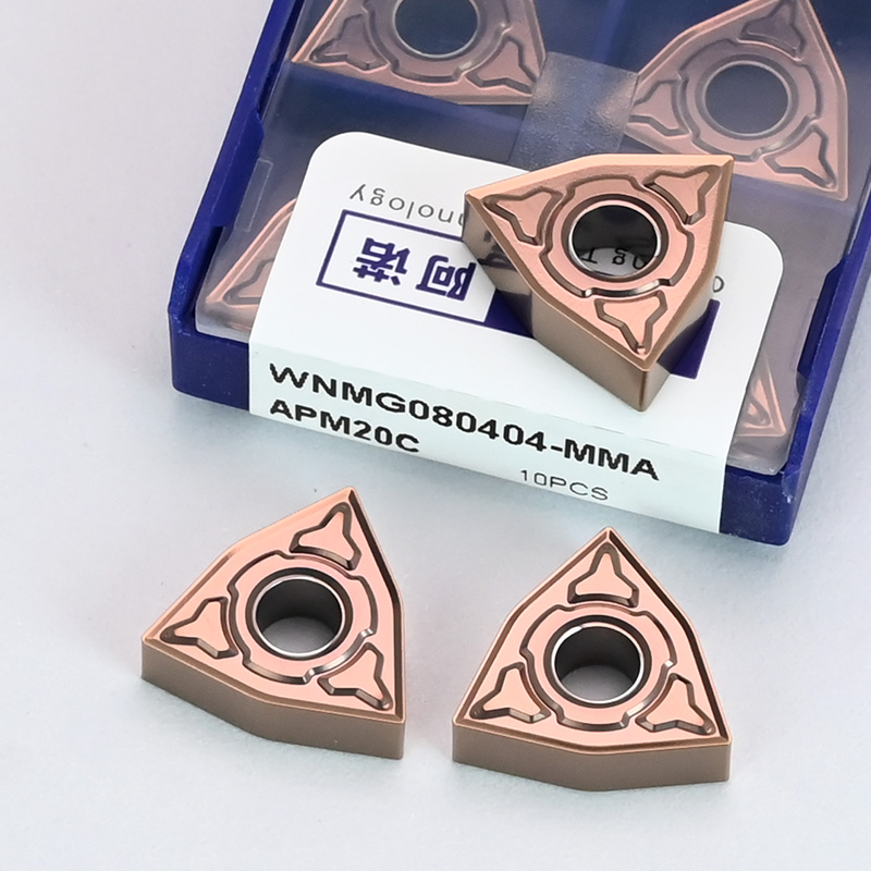 Карбидная вставка для WNMG080404-MMA-APM20C AHNO CNC: волнистый носик с покрытием из PVD твердосплавного карбида для нержавеющей стали