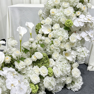 Arreglo Floral Artificial de Orquídeas Blancas y Vegetación Natural para Decoración de Jardín, Bodas y Eventos al Aire Libre - Product Image 4