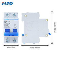 FATO MCB DC Mini disjoncteur 2P prix Din Rail DZ47Z-63 pour panneaux solaires Protection interrupteur fournitures électriques
