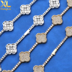 Flower Shape Rhodium Plated Diamond <b>Necklace</b> Statement Jewelry Women's Fashion Party Accessory Box <b>Chain</b> Design - Product Image 3