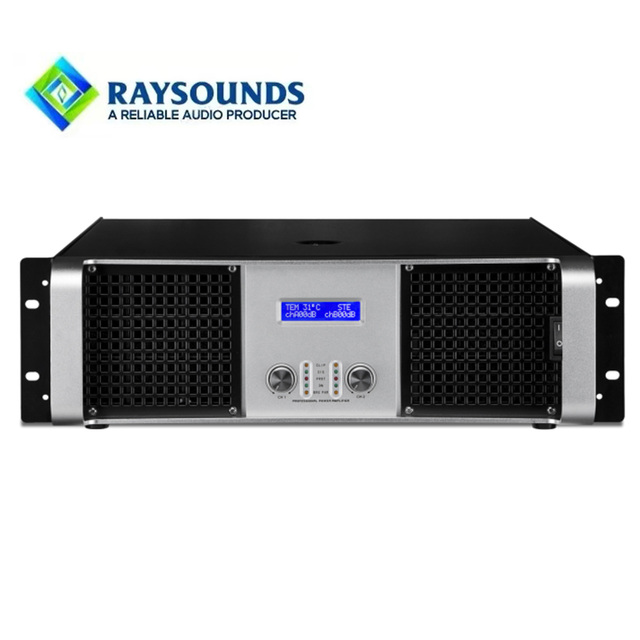 Raysounds Professional Power Amplifier 7016 2X1600W 3U Metal Audio Amplifier 8/4/2 High Power PA Factory OEM