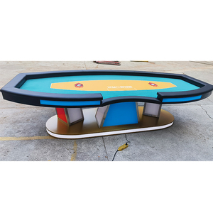 Table de poker de luxe professionnelle Casino Texas Game Tables de poker personnalisées avec lumière LED - Product Image 3