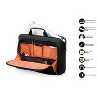Sac pour ordinateur portable personnalisé, durable, imperméable, 15,6 pouces, noir et gris, logo personnalisé, grande capacité, sac à main portable pour hommes et femmes, voyage d'affaires