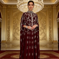 Nouvelles Arrivées 2026 : Abaya Modeste pour Femme, Nouveaux Designs Islamiques de Dubaï, Robe de Soirée Longue en Georgette à Manches Longues Faite à la Main pour le Printemps
