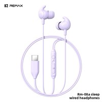 Écouteurs intra-auriculaires filaires Remax avec télécommande, microphone, port Type-C, sans réduction de bruit, non étanches, en silicone