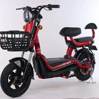 Scooter électrique populaire 500W 48V avec batterie, vélo de ville pour trajets urbains avec panier avant