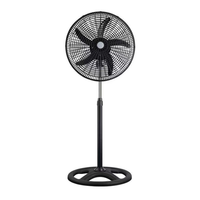 Ventilateur sur pied électrique 18 pouces 1 en 1, hauteur réglable, économe en énergie, oscillant, portable, silencieux, 3 vitesses