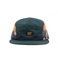 Casquette de course à 5 panneaux de haute qualité avec logo brodé personnalisé, imperméable, respirante, en polyester découpé au laser, pour la plage, les sports de plein air