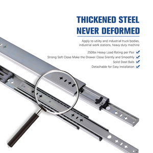 Foxslide 냉간 압연 스틸 소프트 클로즈 슬라이드 53mm 115Kg 녹 방지 볼 베어링 Rv 트레일러 서랍 용 - Product Image 5